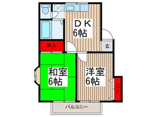 リバーハイツ【2階】の間取り