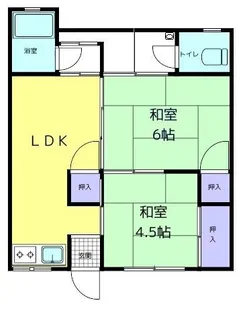 秋月マンション【2階】の間取り