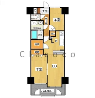 グランドハイツ鶴田【2階】の間取り