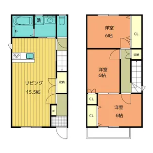 岐阜県各務原市川島松倉町【一戸建】の間取り