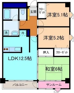 ジョルナーレ泉本町【5階】の間取り