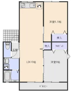 アンテリージェA棟【2階】の間取り