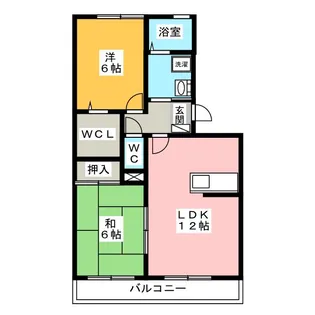 セジュールスリーK・K B棟【3階】の間取り