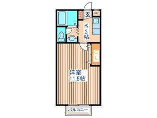 ハウスリバ-ユB【2階】の間取り