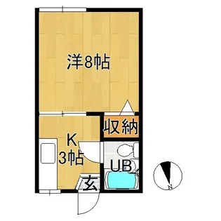 1Kの間取り画像