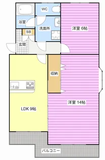 ローザンヌII【1階】の間取り
