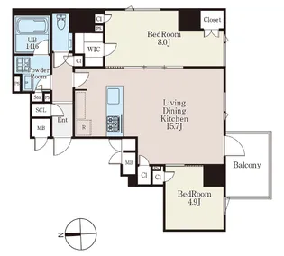 ヴィサーレ本郷【6階】の間取り