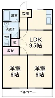 バームハイツ【2階】の間取り
