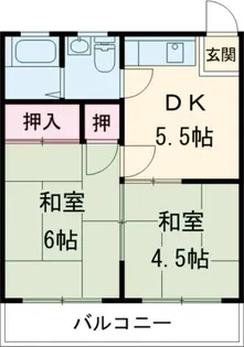 第三御殿山荘【2階】の間取り