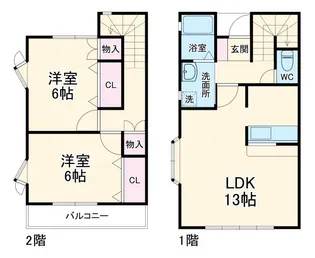 静岡県浜松市中央区下石田町【一戸建】の間取り