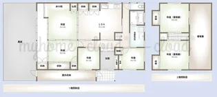 富山県高岡市角【一戸建】の間取り
