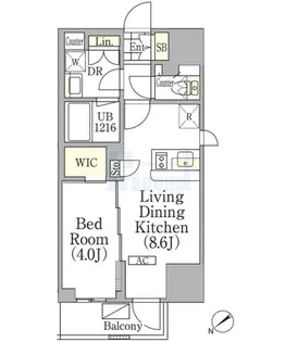 ジオエント池袋【7階】の間取り