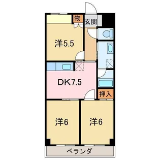 第7水野マンション【4階】の間取り