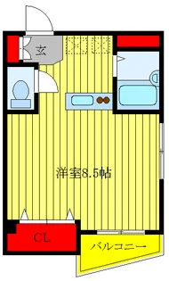 カミングホーム2番館【1階】の間取り