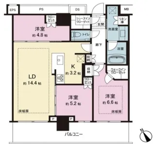ザ・タワー十条【14階】の間取り