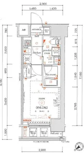 エル・グランジュテ川崎【7階】の間取り