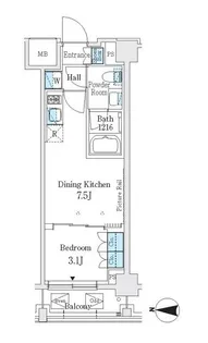 J.GRAN Court 品川西大井EAST【4階】の間取り