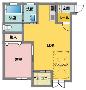 ブルックリンアパートメント【1階】の間取り