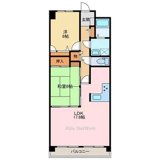 マリベール中須賀【8階】の間取り