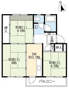 UR東豊中第二【4階】の間取り