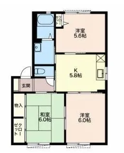 カーサアコルデD【1階】の間取り