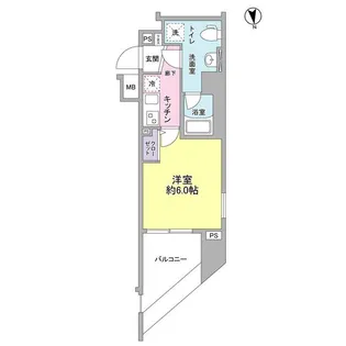 東京都港区高輪1【マンション】の間取り