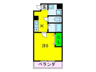 MiYo87天下茶屋【6階】の間取り