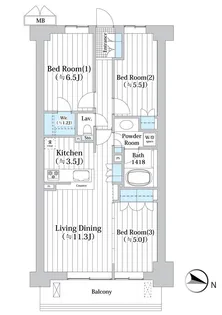 アビティグランデ砧 C棟【2階】の間取り