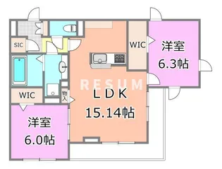 千葉県千葉市中央区千葉寺町【マンション】の間取り