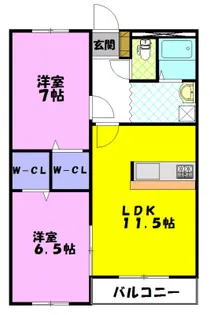 ヴィラ・コウヨウ A【3階】の間取り