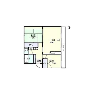 ファウンテンハイツ【2階】の間取り