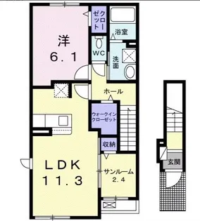 サニーレジデンス【2階】の間取り