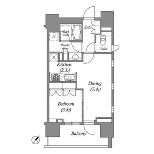 1LDKの間取り画像