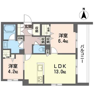 ヒルズスカイガーデン【1階】の間取り