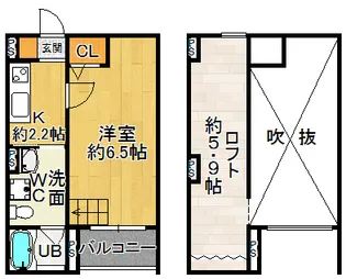 サクシード長洲東【2階】の間取り