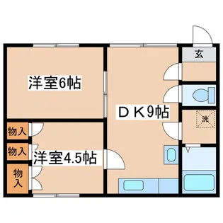 ハイツ堀川【1階】の間取り