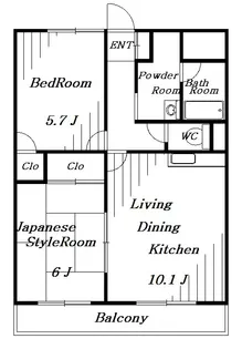 ハイツエーデルワイスIII【4階】の間取り
