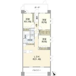 プレシス横濱山手パークフロント【4階】の間取り