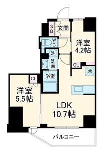 デュオステージ藤沢【9階】の間取り