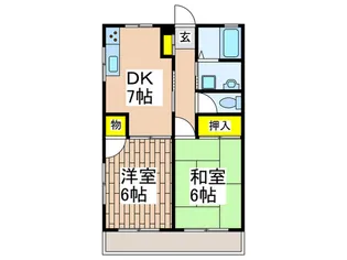 グロ-リハイツ【3階】の間取り