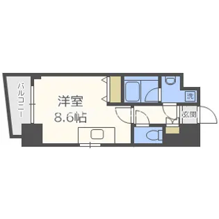 S-RESIDENCE福島Luxe【11階】の間取り