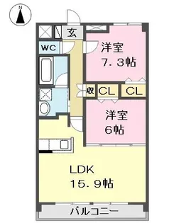 アクア・レガーレ ステージII【3階】の間取り