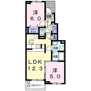 エイト ラックス II【1階】の間取り