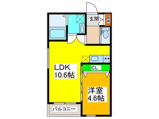 イリスコート鳳東町【4階】の間取り