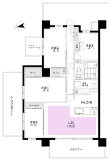 クレヴィア西馬込【4階】の間取り