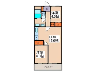 サンコート桂台【2階】の間取り