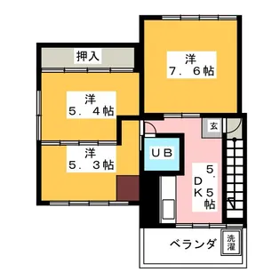 コーポセブンIII【2階】の間取り