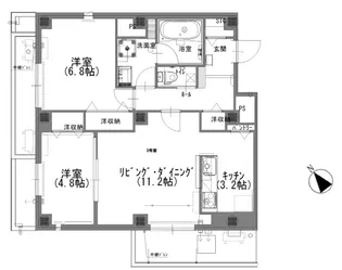 ジャルダン デ グリシーヌ【9階】の間取り