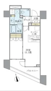 クオリア恵比寿パークフロント【13階】の間取り