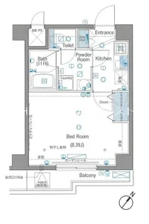 ヴォーガコルテ田端壱番館【4階】の間取り
